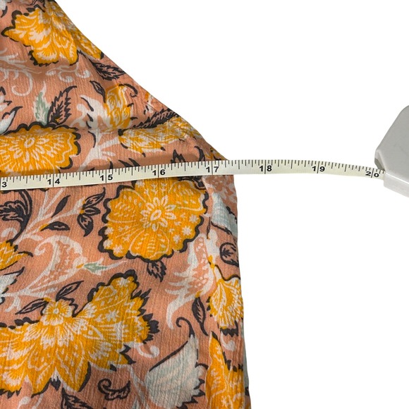 LOFT Floral Halter Neck Tank Top Peach XS - Picture 7 of 8